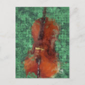 Cello on Green Briefkaart (Voorkant)