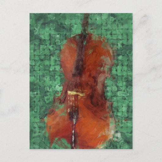 Cello on Green Briefkaart (Voorkant)