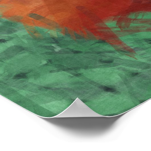 Cello on Green Poster (Hoek)