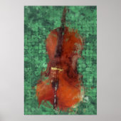 Cello on Green Poster (Voorkant)