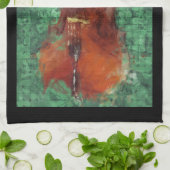 Cello on Green Theedoek (Gevouwen)