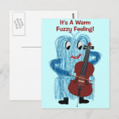 Cello - Ontvang een Warm Fuzzy gevoel Briefkaart (Voorkant / Achterkant)