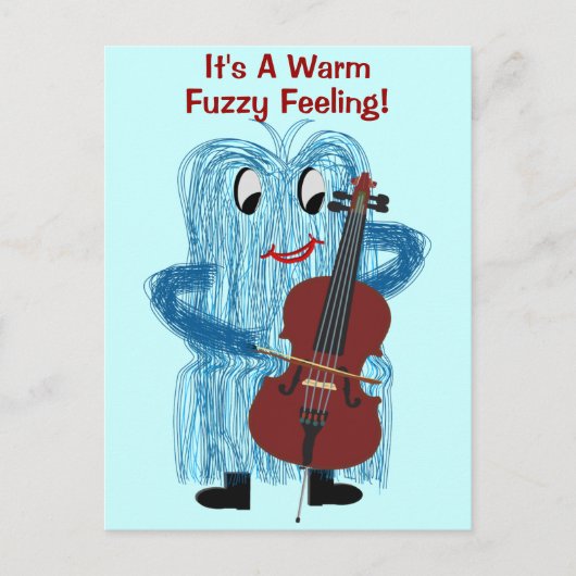 Cello - Ontvang een Warm Fuzzy gevoel Briefkaart (Voorkant)
