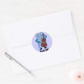 Cello - Ontvang een Warm Fuzzy gevoel Ronde Sticker (Envelop)