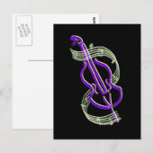 Cello-ontwerp Briefkaart (Voorkant / Achterkant)