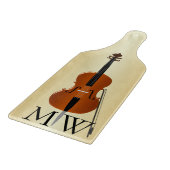 Cello ontwerp monogram snijplank (Hoek)