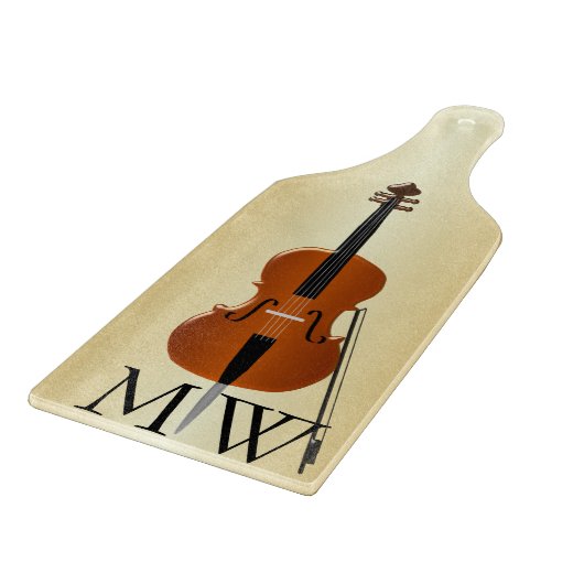Cello ontwerp monogram snijplank (Hoek)