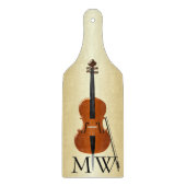 Cello ontwerp monogram snijplank (Voorkant)