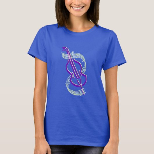 Cello-ontwerp T-shirt (Voorkant)