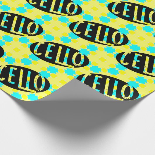 Cello Ovaal Ruw Tekst Cadeaupapier (Hoek)