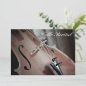 Cello-overweging elegant stijlvolle prestaties kaart (Staand voorkant)