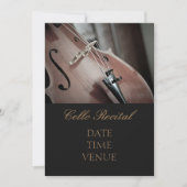 Cello-overweging elegant stijlvolle prestaties kaart (Voorkant)