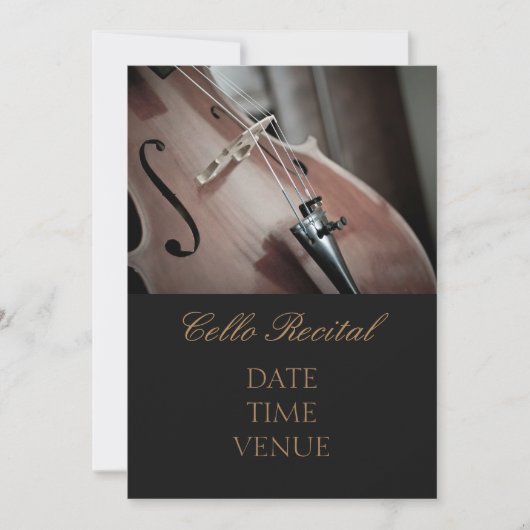 Cello-overweging elegant stijlvolle prestaties kaart (Voorkant)