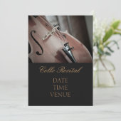 Cello-overweging elegant stijlvolle prestaties kaart (Staand voorkant)