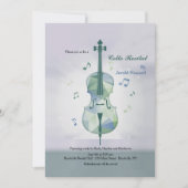 Cello Overweging Gray Uitnodiging (Voorkant)