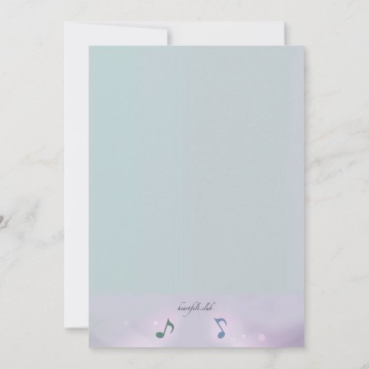 Cello Overweging Gray Uitnodiging (Achterkant)