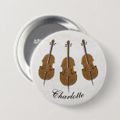 Cello persoonlijke badge ronde button 7,6 cm (Voorkant /achterkant)
