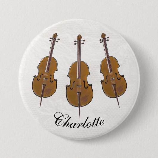 Cello persoonlijke badge ronde button 7,6 cm (Voorkant)