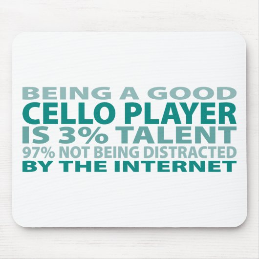 Cello Player 3% Talent Muismat (Voorkant)
