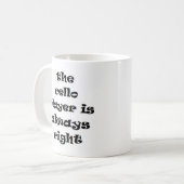 cello player altijd de juiste mok koffie (Voorkant links)