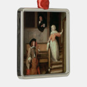 Cello Player, c.1700 (olie op canvas) Metalen Ornament (Rechts)