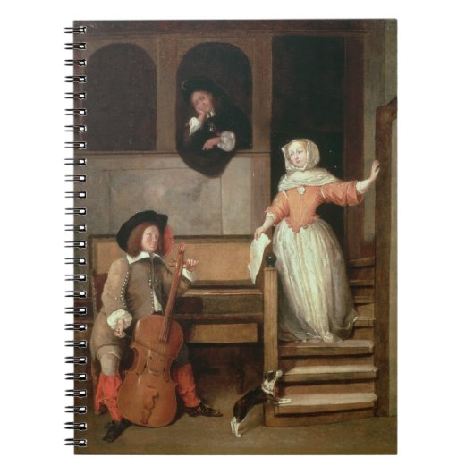 Cello Player, c.1700 (olie op canvas) Notitieboek (Voorkant)