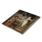 Cello Player, c.1700 (olie op canvas) Tegeltje (Zijkant)