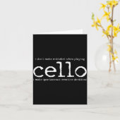 Cello Player Cellist Funny Gift  Kaart (Gele Bloem)