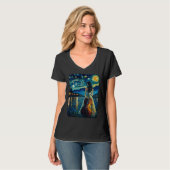 Cello Player Cellist Woman Orchestra Painting T-shirt (Voorkant volledig)