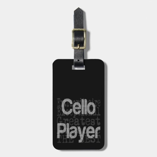 Cello Player Extraordinaire Bagagelabel (Voorkant verticaal)