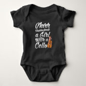 Cello Player Girl Orchestra Music Lover Musician Romper (Voorkant)