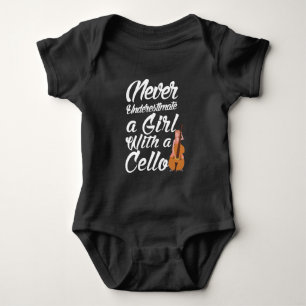 Cello Player Girl Orchestra Music Lover Musician Romper