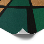 Cello Player Poster Elegant Stained Glass Music  (Hoek)