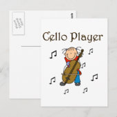 Cello Player Tshirts en Gifts Briefkaart (Voorkant / Achterkant)