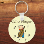 Cello Player Tshirts en Gifts Sleutelhanger (Voorkant)