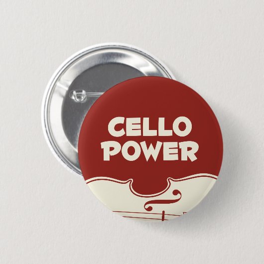 Cello Power. Ronde Button 5,7 Cm (Voorkant /achterkant)