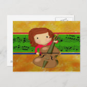 Cello Practice Briefkaart (Voorkant / Achterkant)