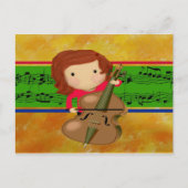 Cello Practice Briefkaart (Voorkant)