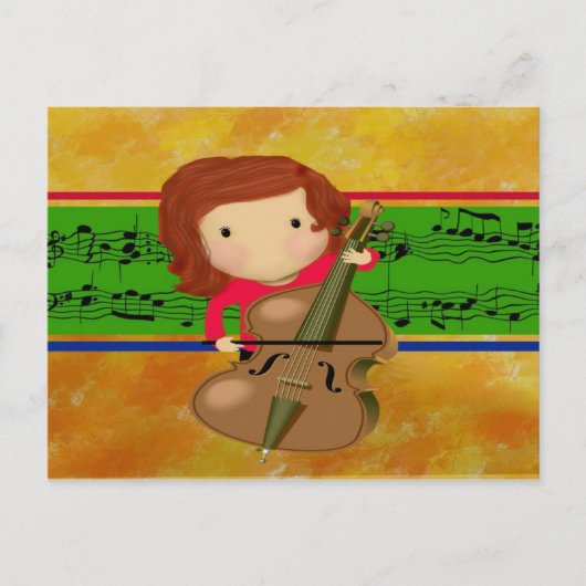 Cello Practice Briefkaart (Voorkant)