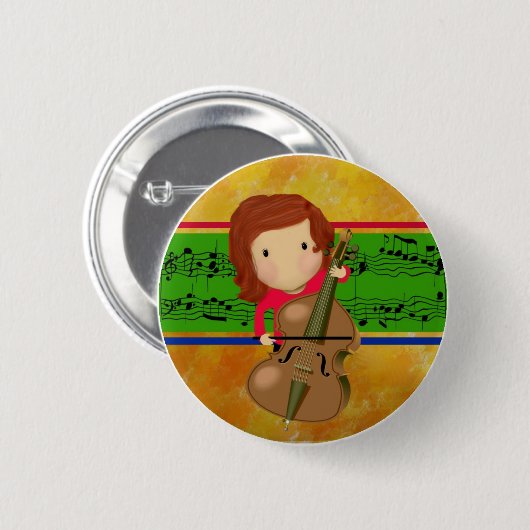 Cello Practice Ronde Button 5,7 Cm (Voorkant /achterkant)