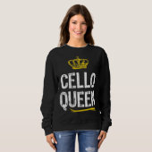 Cello Queen Women Girls Player Cool Cute Cellist Trui (Voorkant volledig)