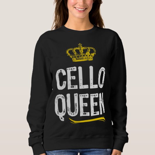 Cello Queen Women Girls Player Cool Cute Cellist Trui (Voorkant)
