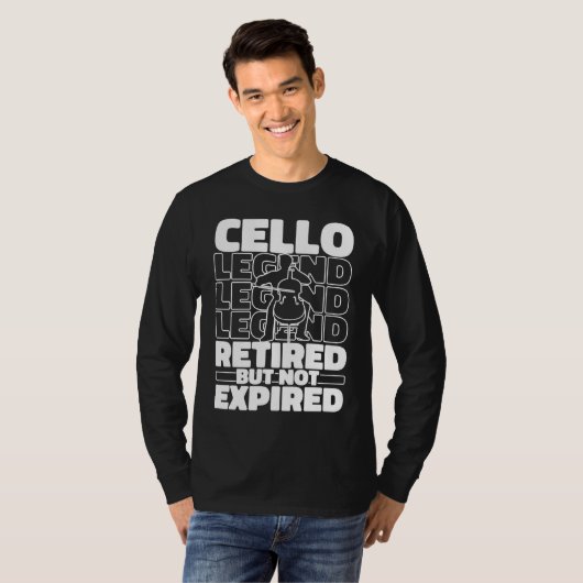 Cello Retired Orchestra  Violincello Cellist T-shirt (Voorkant volledig)
