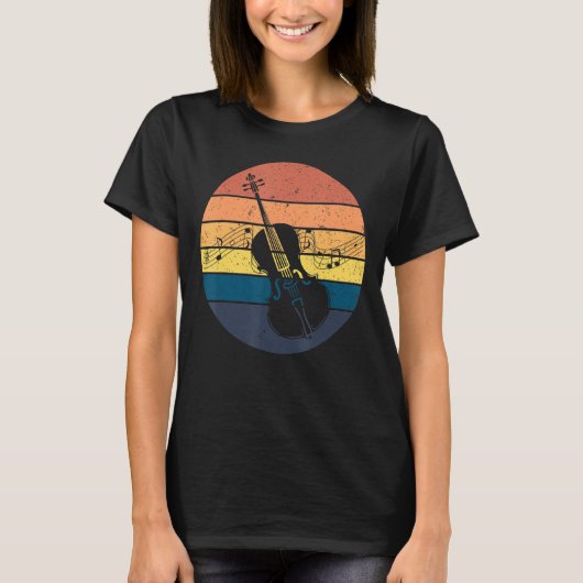 Cello Retro  Classical Music Player Cellist T-shirt (Voorkant)