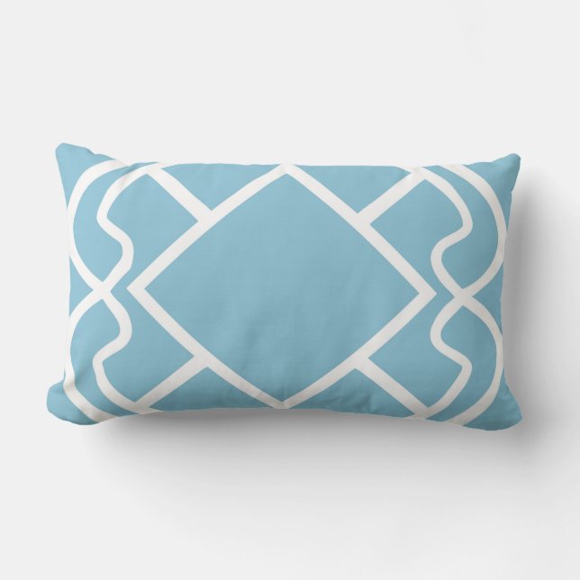 Cello Robins Blau Ei Trellis Ontwerp Kussen (Voorkant)