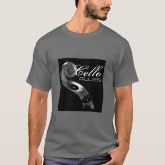 Cello Rules large - Silver/black T-shirt