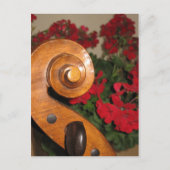 Cello Scroll Flowers briefkaart (Voorkant)