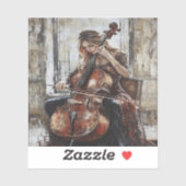 Cello Serenade by the Window Sticker (Vel)