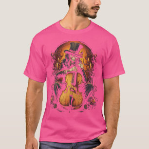 Cello Skeleton Halloween kostuumorkest Muziek F T-shirt