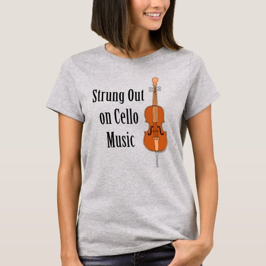Cello-snaren T-shirt (Voorkant)